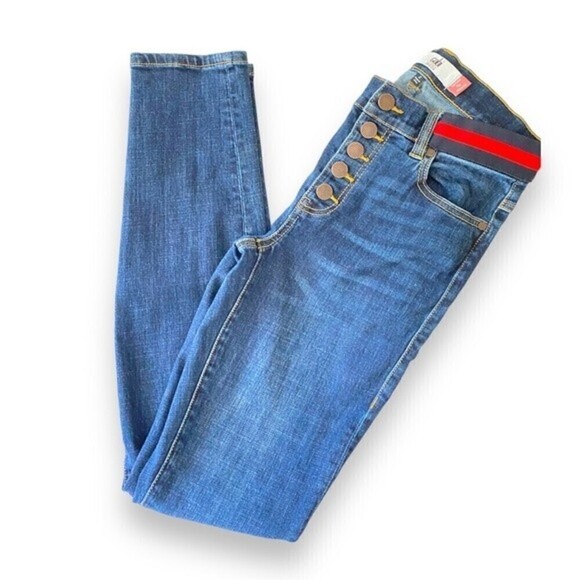 Cabi Button Fly Skinny Jeans Women's Stretch Button Front Denim Pants - Picture 5 of 11